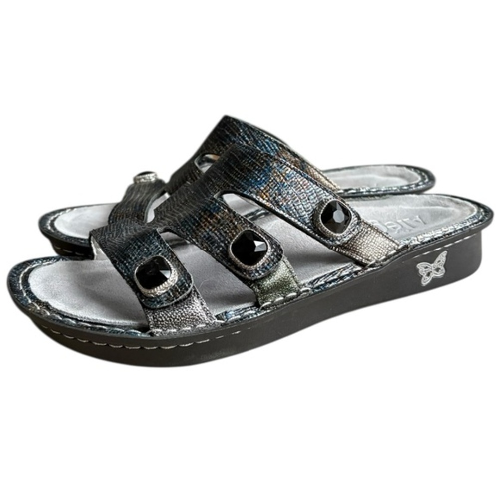 Alegria Venice Sandals Women Leather Slide Eu 37/US7-7.5 Comfort Shoe. - Picture 1 of 8